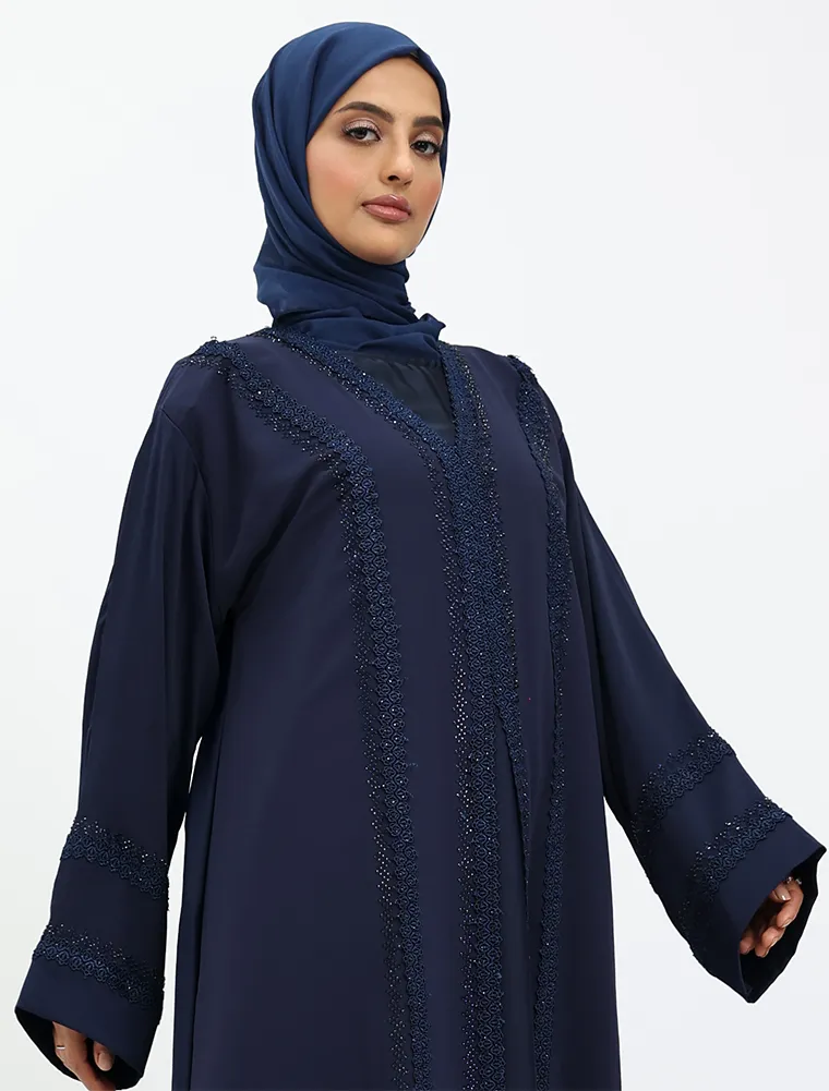 Navy Noora Abaya